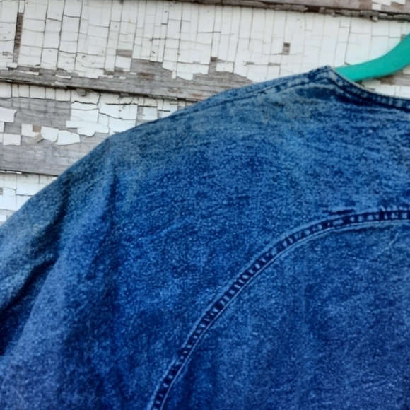 🌟 Vintage Club Z Denim acid washed shirt size large - Picture 5 of 6